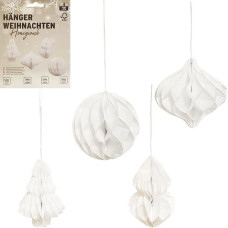 Набор подвесных бумажных новогодних украшений 