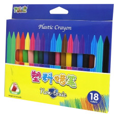 Карандаши восковые CRAYONS DSCN3833-18, 18 цветов