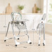 Стульчик для кормления BabyChair с регулируемой спинкой и столиком, шезлонг, колеса, складной X-715 / Стульчик-шезлонг для годув