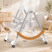 Стульчик для кормления BabyChair с регулируемой спинкой и столиком, шезлонг, колеса, складной X-715 / Стульчик-шезлонг для годув