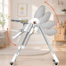 Стульчик для кормления BabyChair с регулируемой спинкой и столиком, шезлонг, колеса, складной X-715 / Стульчик-шезлонг для годув