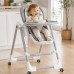 Стульчик для кормления BabyChair с регулируемой спинкой и столиком, шезлонг, колеса, складной X-715 / Стульчик-шезлонг для годув