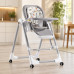 Стульчик для кормления BabyChair с регулируемой спинкой и столиком, шезлонг, колеса, складной X-715 / Стульчик-шезлонг для годув
