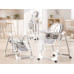 Стульчик для кормления BabyChair с регулируемой спинкой и столиком, шезлонг, колеса, складной X-715 / Стульчик-шезлонг для годув