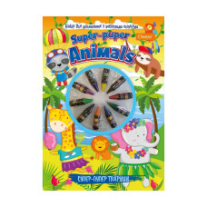 Набор для рисования с восковыми карандашами НТ-06 (Супер-Пупер Животные)