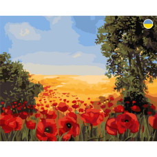 Картина по номерам "Украинские маки" 40x50 см