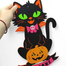 Декор з фетру 2 мм "Кіт з гарбузом"