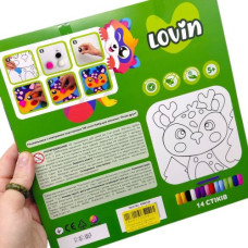 Раскраска с воздушным пластилином (ОЛЕНЬ)