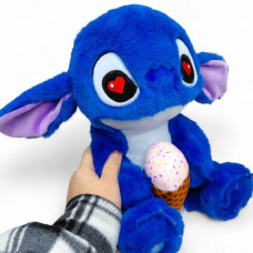 Мягкая игрушка "Стич с мороженым" 30 см