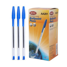 Набор шариковых ручек AA201 синий, 1,0 мм, 50 штук в упаковке