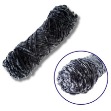 Пряжа плюшевая синель PP115, 100 грамм, 100% полиэстер, темно-серый