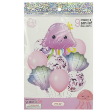 Набор воздушных шаров для создания фотозоны Медуза ZTZ-021, 9 шт