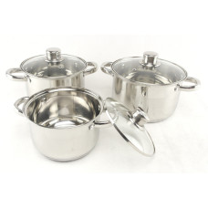 Набор кастрюль A-PLUS (5 СЛОЙНОЕ ДНО) кострюли Набор кастрюль A-PLUS (5 СЛОЙНОЕ ДНО) кострюли