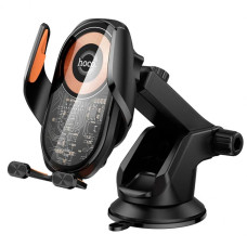 Автомобильный держатель для мобильного телефона HOCO HW34 с беспроводной зарядкой 15W Черный