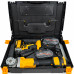 Набор аккумуляторного инструмента 2в1 48V Х332 шуруповерт + угловая шлифмашина (болгарка) Jitpex, в кейсе, желтый