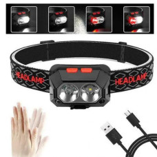 Аккумуляторный налобный фонарь с датчиком движения SL-02 (есть красный свет) Аккумуляторный налобный фонарь с датчиком движения SL-02 (есть красный свет)