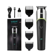 Аккумуляторная машинка для стрижки волос с 4 насадками VGR V-191
