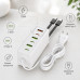 Сетевое зарядное устройство 120 W с 3 USB и 3 Type-C / Адаптер быстрой зарядки / Универсальный адаптер питания 26X-203