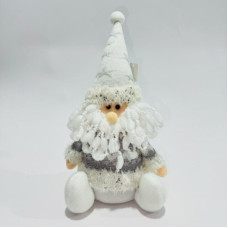 Новорічна декоративна іграшка "Дід Мороз", білий, DY741