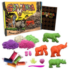 Набор для творчества с кинетическим песком и тестом "Savanna"