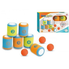 Игрушка банки "Cans Game" 6 банок 10 см, 3 мячика 6 см