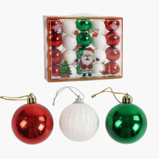 Новорічні прикраси іграшки на ялинку 20 штук, кульки, D=4,5 см, у слюді Новорічні прикраси іграшки на ялинку 20 штук, кульки, D=4,5 см, у слюді