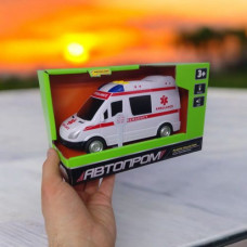 Машинка "Скорая помощь" из серии "Автопром", свет, звук