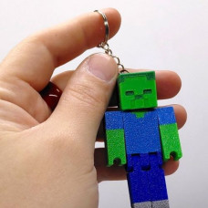 3D Брелоки MINECRAFT / МАЙНКРАФТ ZOMBIE / ЗОМБи KEYCHAIN, 3D печать