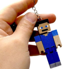 3D Брелоки MINECRAFT / МАЙНКРАФТ STEVE / СТИВ KEYCHAIN, 3D печать