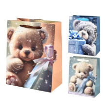 Пакет подарунковий паперовий L "Teddy" 31*42*12см, R33076-L Пакет подарунковий паперовий L "Teddy" 31*42*12см, R33076-L