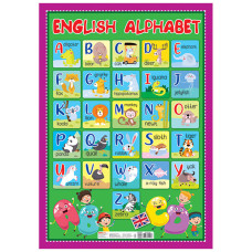 Учебный плакат Английский алфавит печатный 10104246 формат 50 х 70 см Учебный плакат Английский алфавит печатный 10104246 формат 50 х 70 см