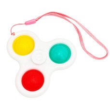 Детский антистресс-брелок Симпл-Димпл Спинер AA3650(White) 8 см