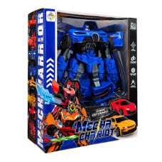 Детская игрушка Трансформер HY-3344(Blue) робот 18 см+машина