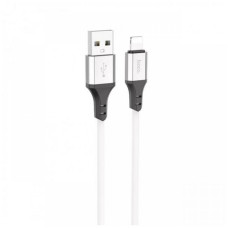 Кабель HOCO X86 iPhone Spear silicone charging data cable, білий, 93730 Кабель HOCO X86 iPhone Spear silicone charging data cable, білий, 93730