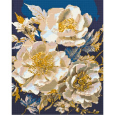 Алмазная мозаика "Белые пионы" 40х50 см Алмазная мозаика "Белые пионы" 40х50 см