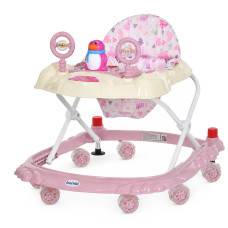Детские Ходунки M 3168-1(Light-Pink) музыкальные и световые эффекты, со стопором