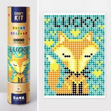 Картина по номерам стикерами в тубусе Картина по номерам стикерами в тубусе