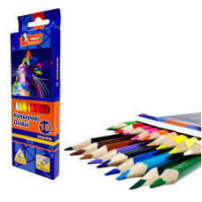 Набір кольорових олівців УМКА "Фауна", ЦК47-21 Набір кольорових олівців УМКА "Фауна", ЦК47-21