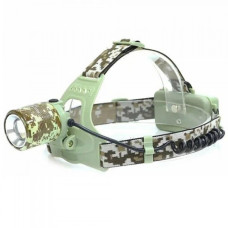 Фонарь налобный аккумуляторный CH-002M-T6 signal light Камуфляж zoom, ЗУ Type-C