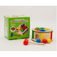 Дерев'яна іграшка Стукачка, молоточок, кульки 4 шт, в коробці, MD 1682 Дерев'яна іграшка Стукачка, молоточок, кульки 4 шт, в коробці, MD 1682