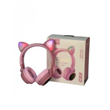 Навушники Bluetooth HOCO W27 Cat Ear, рожеві, W27