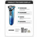 Электробритва аккумуляторная VGR V-313 BLUE, роторная, влагозащита IPX7 Электробритва аккумуляторная VGR V-313 BLUE, роторная, влагозащита IPX7