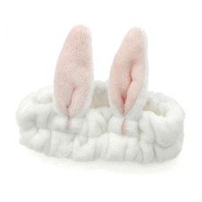 Плюшевая повязка "Зайка" (белый)