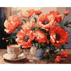 Картина по номерам "Букет с маками" 40х50 см
