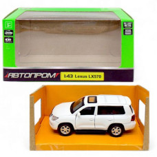 Машинка металлическая "Автопром: Lexus LX570", белый Машинка металлическая "Автопром: Lexus LX570", белый