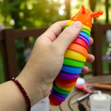Игрушка антистресс «Улитка» 17 см радуга