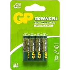 Батарейка GP Greencell 24G-UE4 сольова бл/4 R3P, AAA (ціна за 1 блістер - 4 шт)