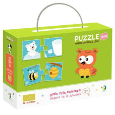 Пазлы игра "Животные и их домики", 24 эл