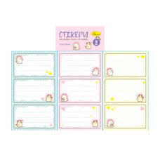 Набор стикеров для тетрадей и книг НС-15-6, 9 штук 70х40 мм
