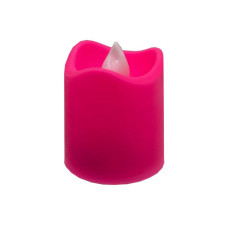 Декоративная свеча LED с пламенем 12-67C(Pink) 4 см, розовый
